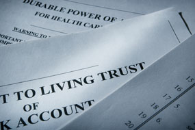 Durable power of attorney and living trust documents